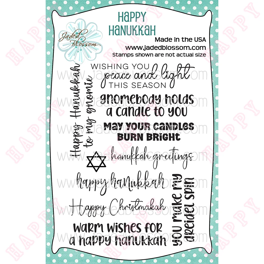 

2022 Clear Stamps Christmas Happy Hanukkah Decoration For DIY Scrapbooking Diary Album Paper Template Card Embossing Handcraft