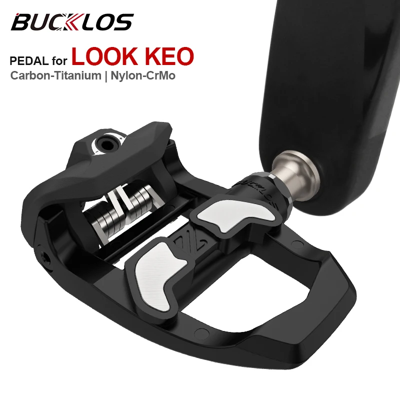 Description Picture 2 of itemBUCKLOS Road Bike Pedals for LOOK KEO Carbon/Nylon Bicycle Self-locking Pedal Clipless Ultralight Pedal for KEO Gravel Bike Part