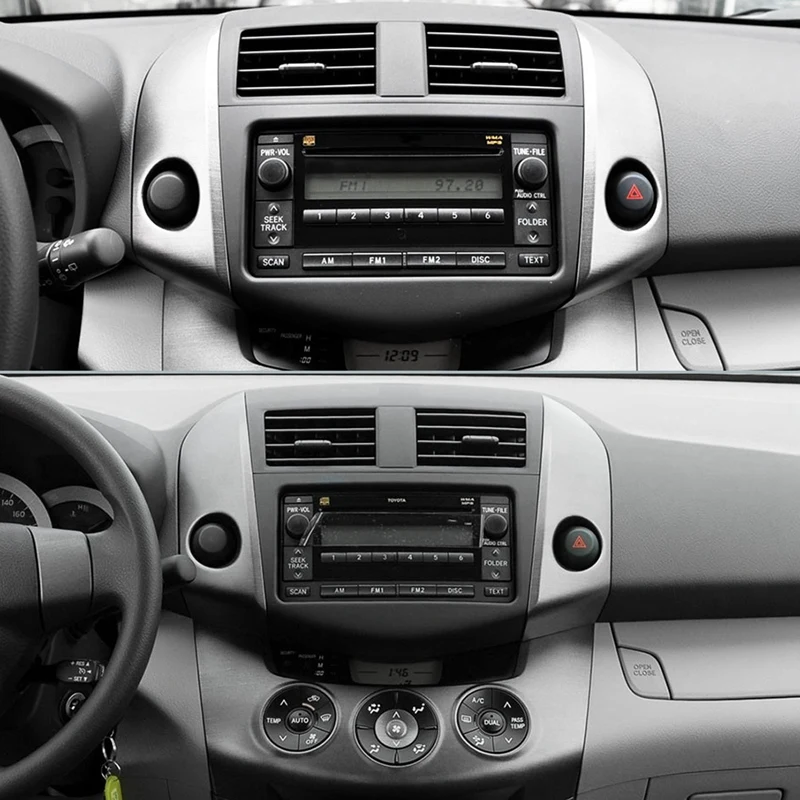 자동차 센터 계기판 마감 패널 트림, 도요타 RAV4 2006 2006-2012 대시 프레임, 55412-42060 55413-42070, 1 쌍