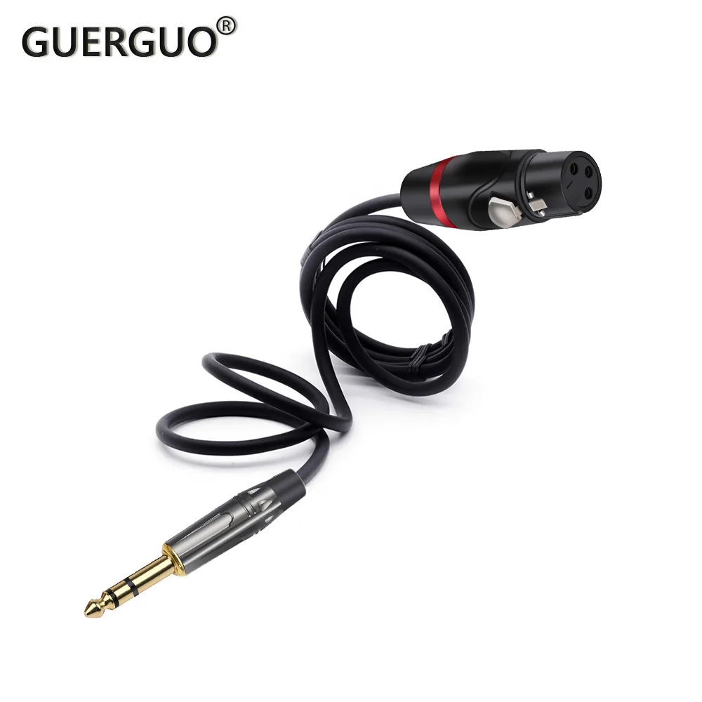 

6.35mm Stereo Jack Male to XLR Female 3Pins to Balanced Microphone Interconnect Cable Quarter Inch to XLR Cord for AMP