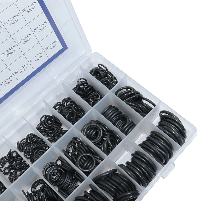 279Pcs O-ring Rubber Gaskets Seal Ring Set Nitrile Rubber High