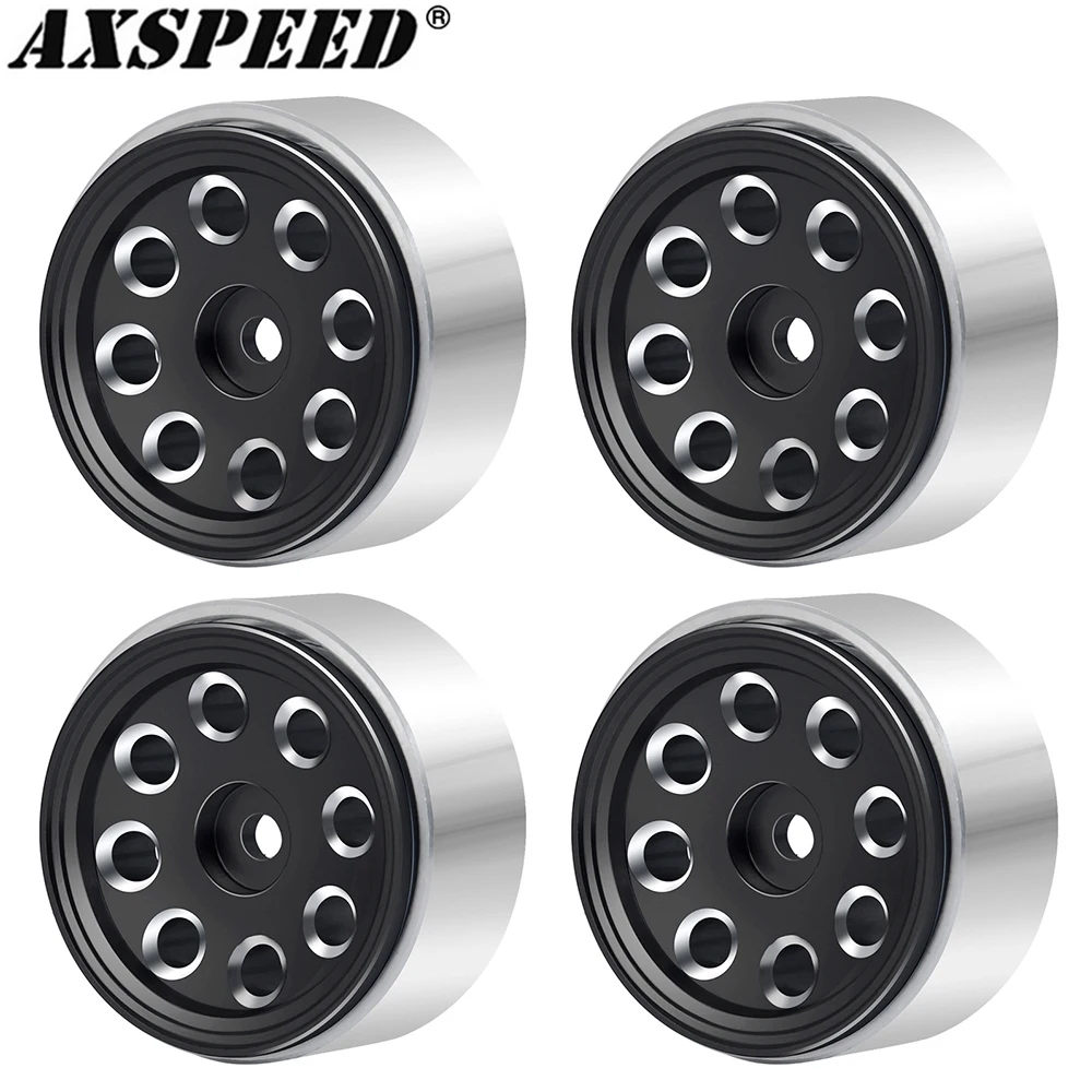Axspeed 4Pcs Mozzi Per Cerchioni Beadlock Da 1.0 Pollici Per 1/18 Trx4M Bronco Defender, 1/24 Axial Scx24 Parti Di Aggiornamento