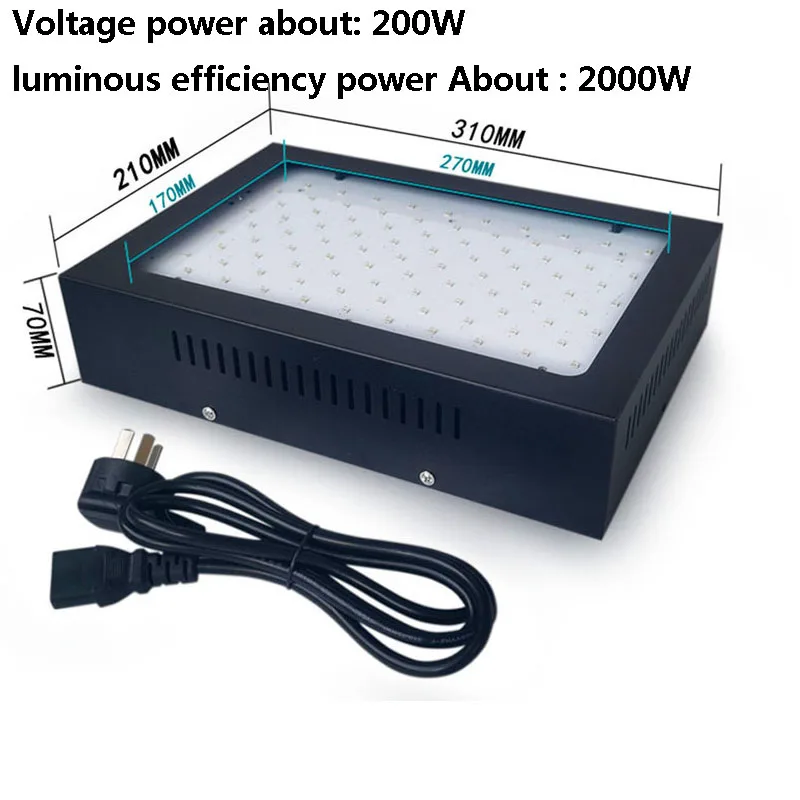 2000W 395nm 405nm365nm LED UV colloidal curing lamp Shadowless Adhesive Silk Screen Printing Ink Printing Resin 3D