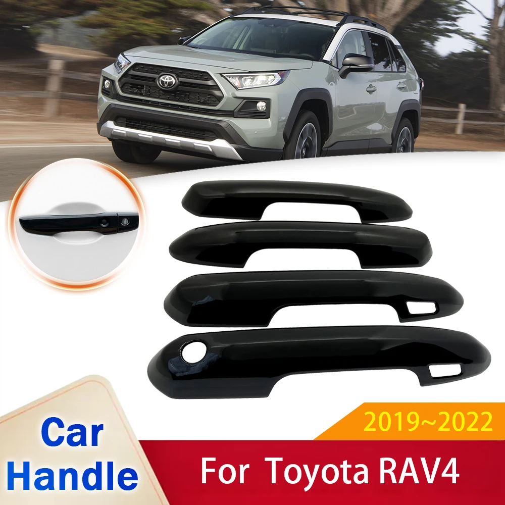 Für Toyota RAV4 RAV 4 XA50 2019 2020 2021 2022 Glanz Schwarz Carbon Chrom  Türgriff Abdeckung Aufkleber Trim auto Zubehör - AliExpress