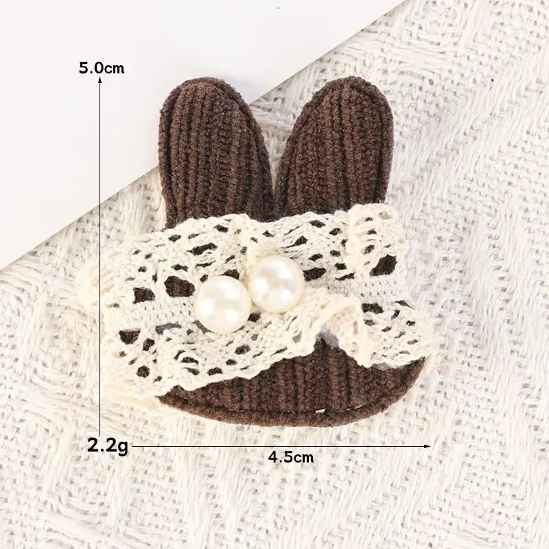 10 Stück Herbst-Winter Kaninchen Pilz Schleife gepolsterte Applikationen DIY handgemachte Haarspange Zubehör Schuhe und Kleidung Taschen Patches – Detail 9