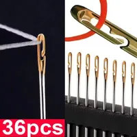 12/24/36 aiguilles à œil large pour personnes âgées, aiguilles à œil large pour la couture à la main, aiguilles à coudre en acier inoxydable pour la couture domestique, aiguilles à coudre pour le bricolage, bijoux 5