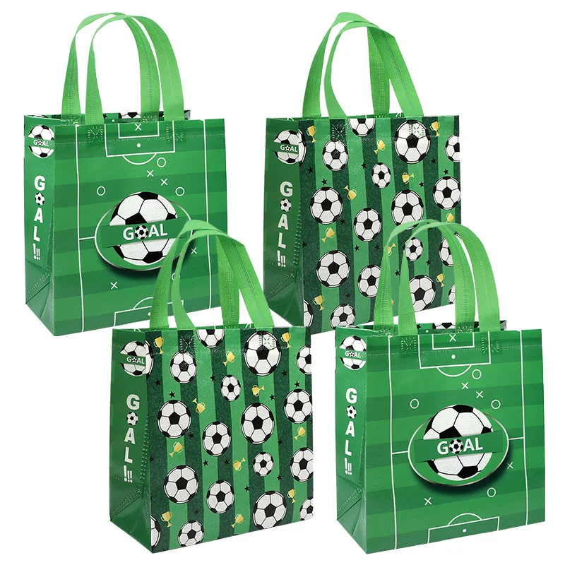 5/10 Stück Sport-Themen Fußball-Geschenktüten, Vlies-Einkaufstaschen, Geburtstagsgeschenke für Jungen, Gastgeschenke für Süßigkeiten-Verpackung – Detail 4