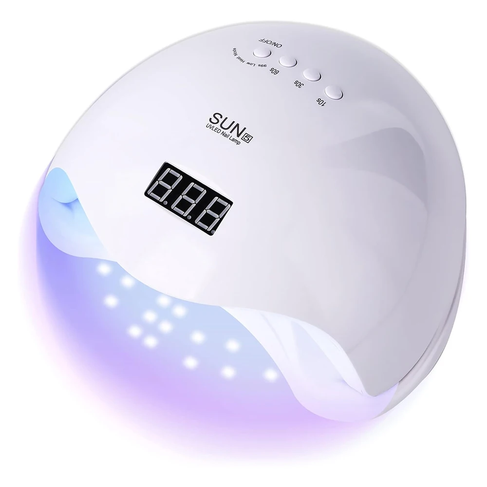 LULAA 네일 드라이어 젤 네일 광택제 경화 LED UV 라이트, 4 타이머 자동 센서, LCD 디스플레이, 전문 네일 아트 도구, 48W