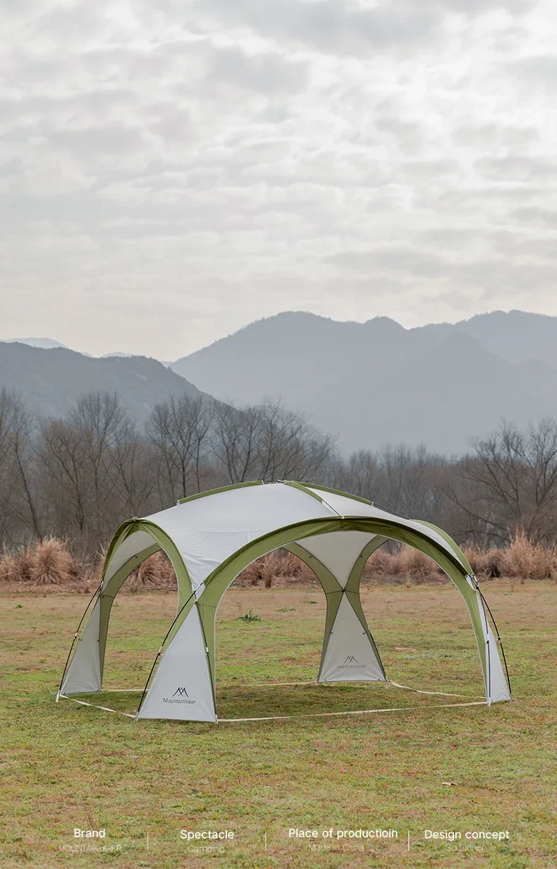 Mighty Dome Tent For Eight To Ten With Silver Coated Fabric Sun Shield