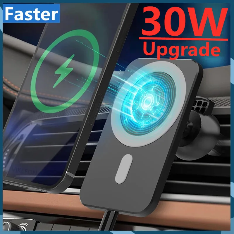 30w Car Wireless Chargers Car Air Vent Phone Holder For Iphone
