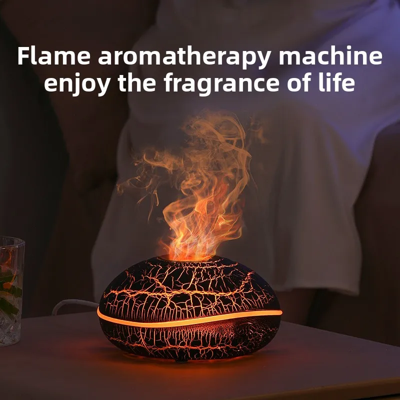 2026 New Home Thick Fog Volume Mini Aroma Diffuser Desktop Diffuser USB Flame Humidifier Aroma Diffuser 1