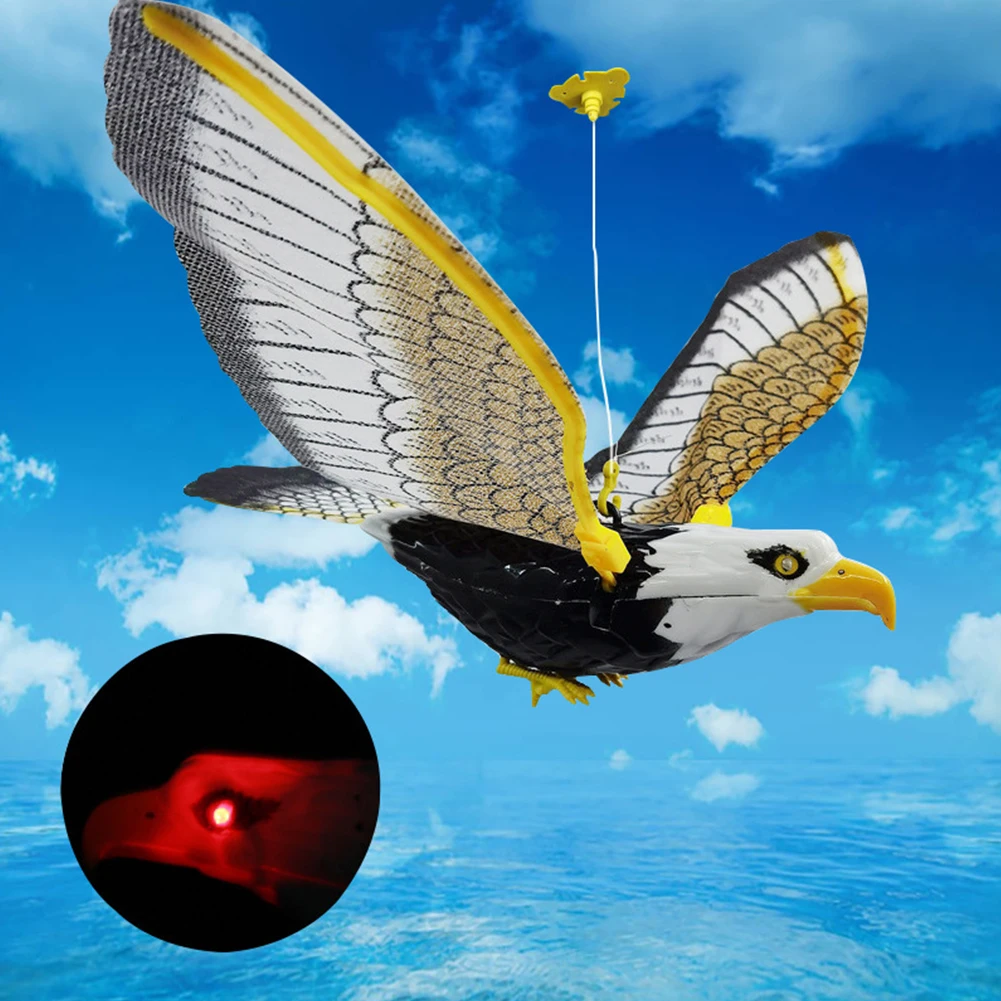 Description Picture 5 of itemEagle Fake Hawk Decoy Statue Bird Scarer Hanging Eagle Fake Eagle To Scare Birds Away Flying Bird Repellent Scarer Garden Decor