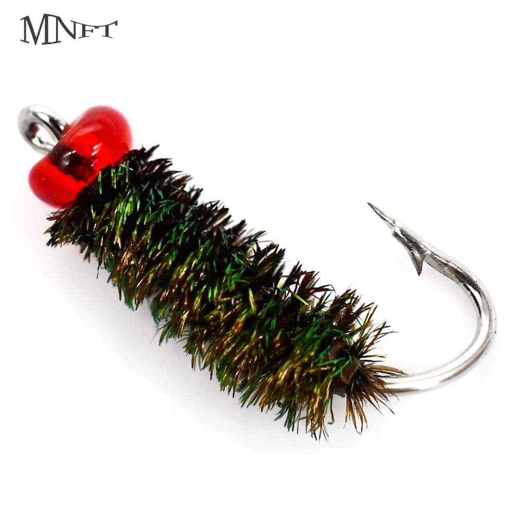 MNFT 10Pcs Bead Head SPeacock NymphTrout Fishing Flies Fly Hook