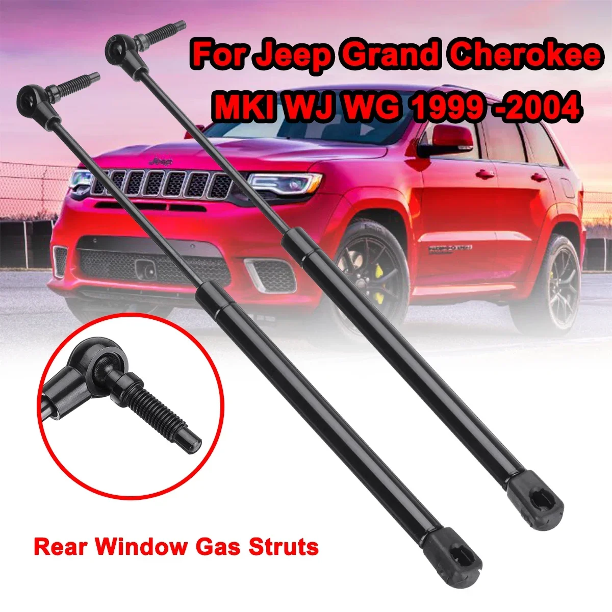 1pair Car Rear Window Boot Gas Support Struts Bars Replace For Jeep Grand Cherokee MKI WJ WG 1999-2004 55136761AA 55136965AA