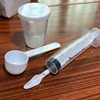 Bird Parrot Feeder Spoon with Manual Syringe Baby Bird Water Milk Medicine Feeding Syringe 20ml 4