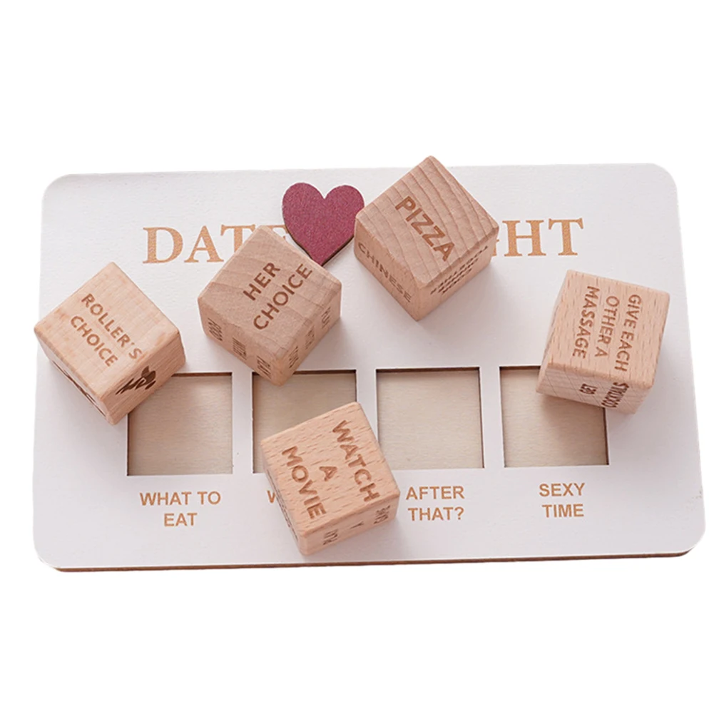 

Dating Game Dice Wooden Game Dice Date Dice Game Lightweight Polished Surface Precise Smooth Wood Wooden 2.5cm