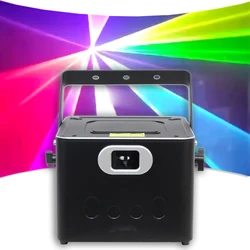 NEW Yuer ILDA 8W Full Color RGB Animation Beam Scanning Stage Laser Light Projector DJ Disco Bar Club Party Xmas Effect