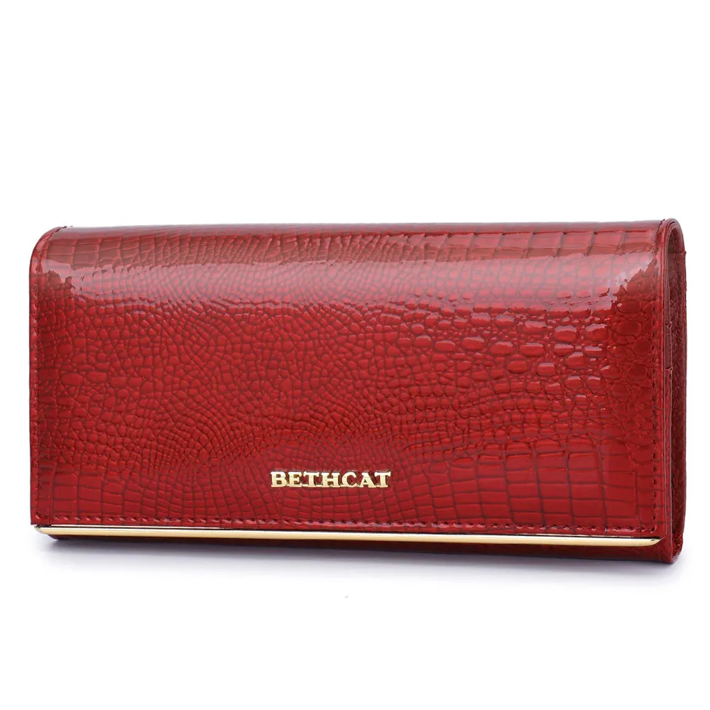 Women Wallet and Purses Genuine Leather Female Coin Card Holder Purse Alligator Cow