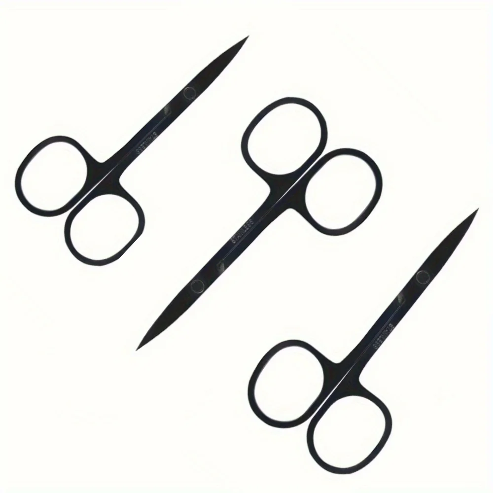 1/2/3Pcs Stainless Steel Beauty Scissors, Eyebrow Nose Eyelash Cuticle Trimmer, Sharp Grooming Tool for Personal Care Epilation 4