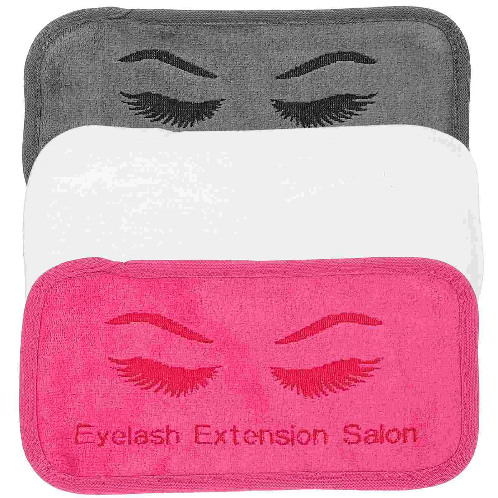 

3 Pcs Colored Pads for Eyelash Extensions and Forehead Scarves 3pcs Tools Dedicated Supports Cushion Fabric Rectangle