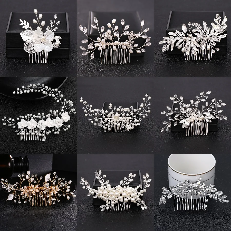 281272-7ea6d7.jpg S0198aa72e4344d57bb922b27edbc2c02F Trendy Tiara Wedding Hair Comb Flower Bridal Hairpins Pearl Rhinestone Head Jewelry Lady Wedding Hair Accessories Marriage bijoux Mallzona