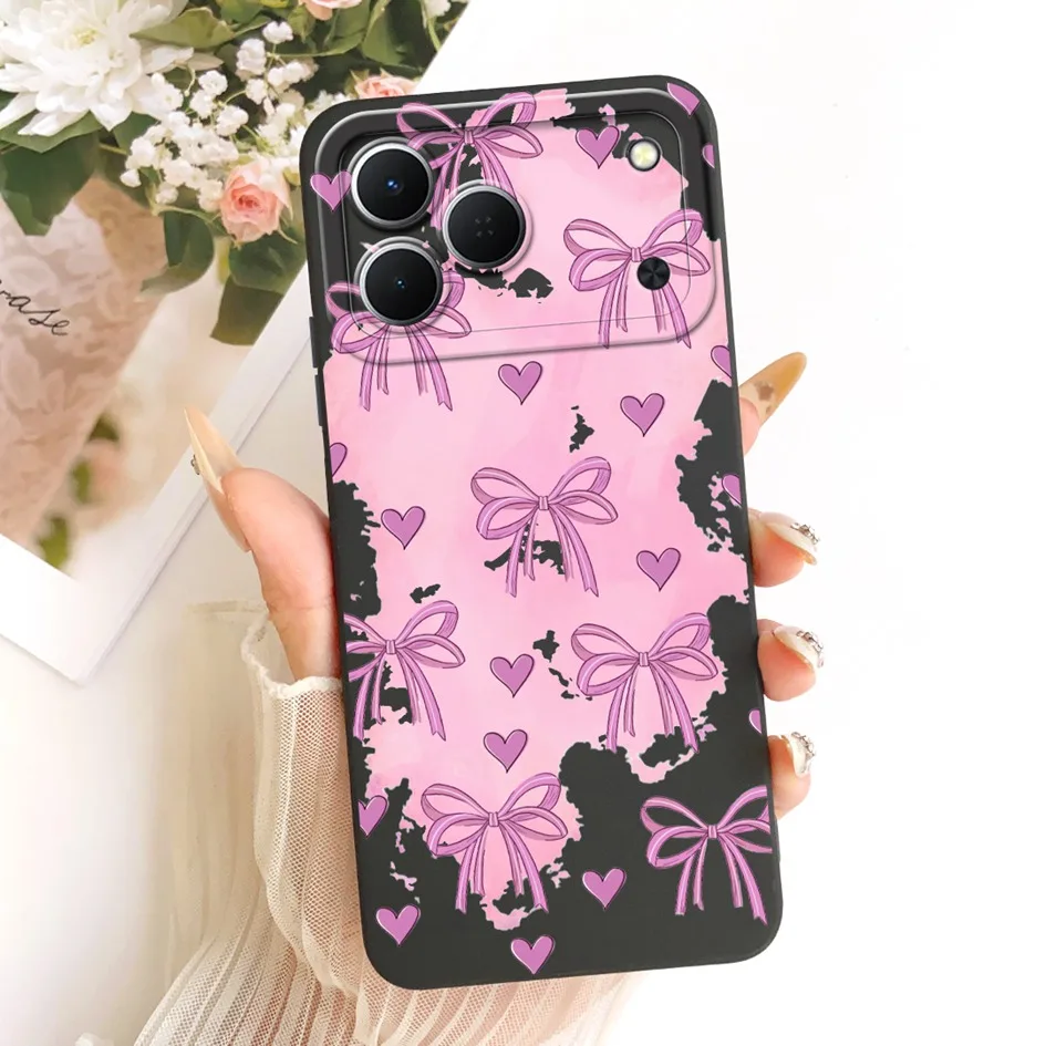 Cute Cartoon Cat Painted Soft Silicone Phone Case Cover