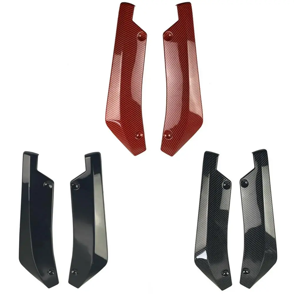2Pcs Universal Car Rear Bumper Lip Spoiler Diffuser Splitter Scratch Protector