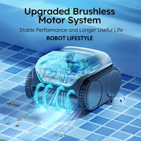Robotic Swimming Pool Cleaner WYBOT C2 With App Control Wall Floor Waterline Max150㎡ Dual-layer Filtratie 180mins Running Time 4