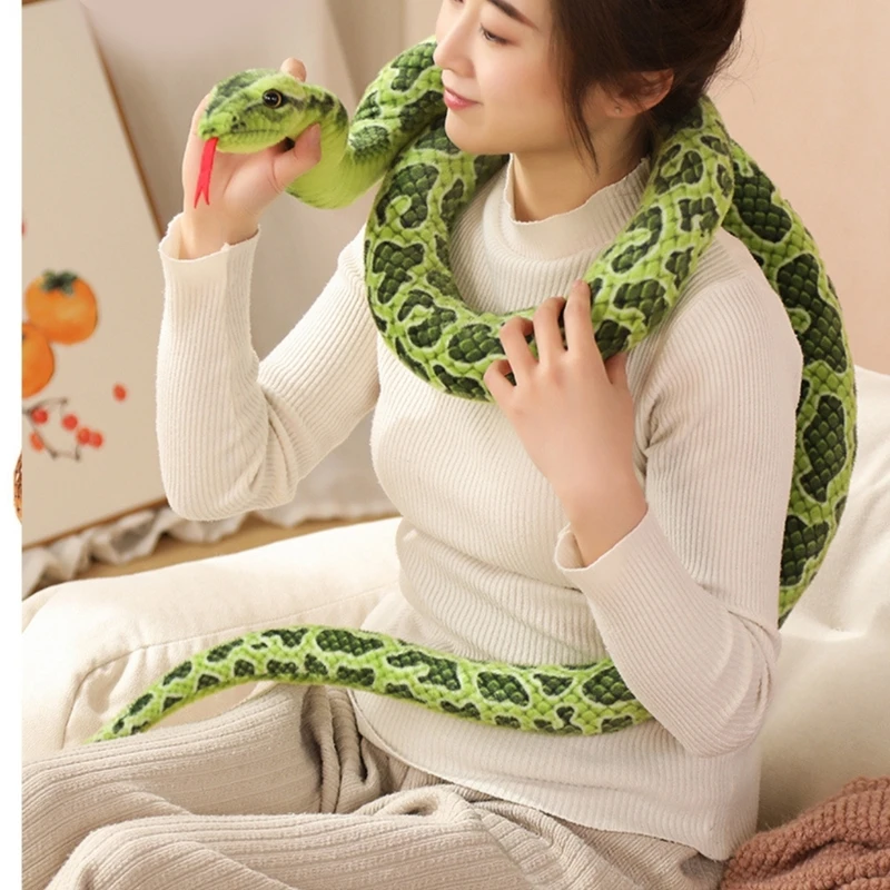 Oversized Snake Pranks Photostudio Throw Pillow Party Gift Long Snake