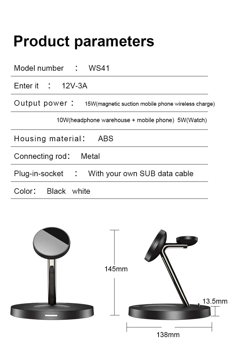 Fast Magnetic Wireless Chargers Stand for iPhone 13Pro Max 12 5 in 1 Wireless Charging Station for Apple Watch 7/AirPod Pro 2 3 usb charger 12v