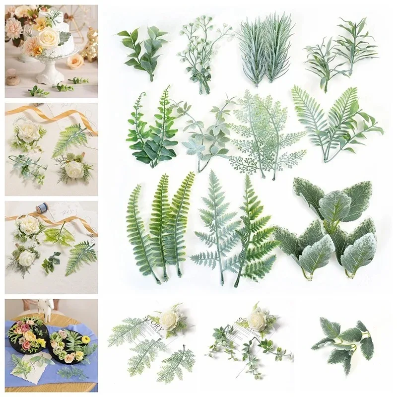 Green Artificial Leaf Garland for Home & Party Decor, DIY Crafts, and Festive Wreaths