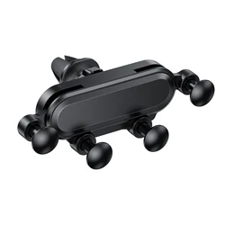 Universal Gravity Car Phone Holder Air Vent Mount and GPS Stand (Black)
