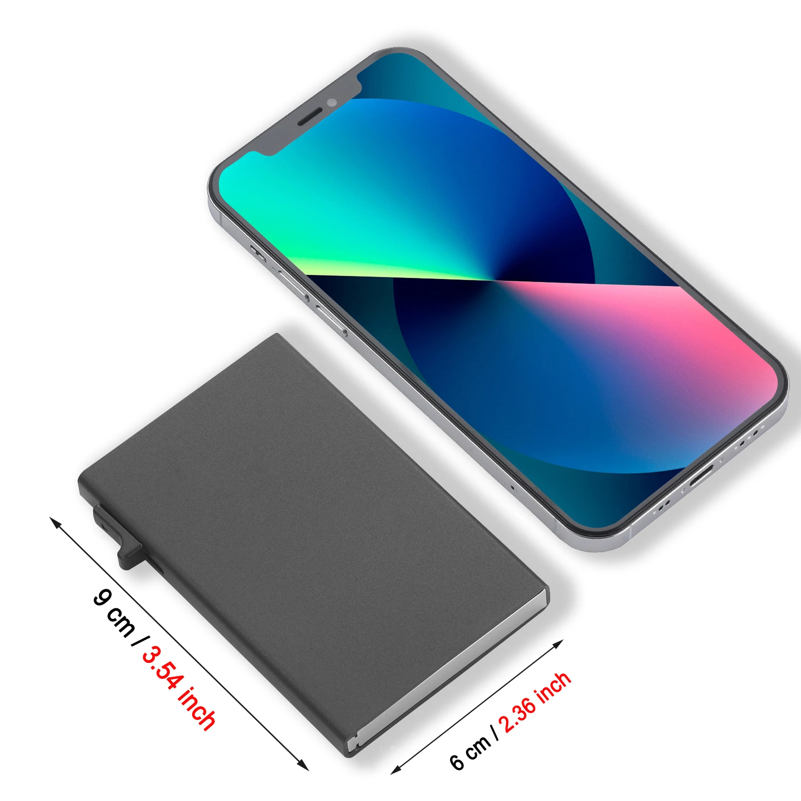 Business Thin Slim Aluminum Men Wallet wallet card holder card holder credit card holder credit card wallet card wallet wallet card bag document card wallet ID Credit Card Holder Mini RFID Wallet Case Automatic Pop up Bank Card Case Black