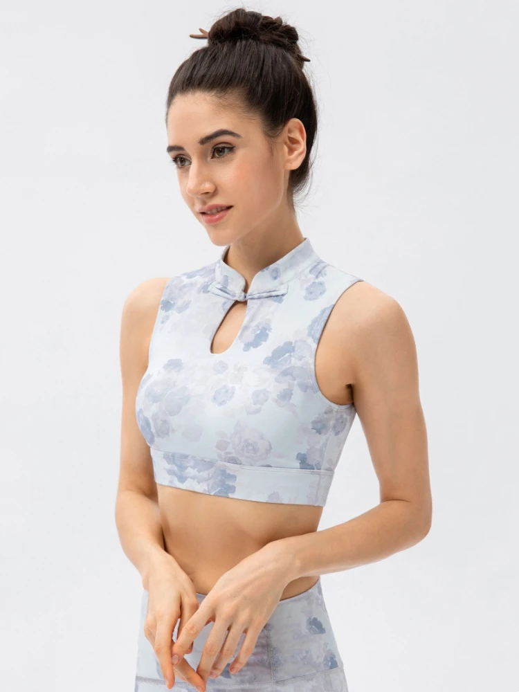 

Flower Printed Sports Bra for Women Beauty Yoga Bra Fitness Clothing Gym Tank Top Pilates Sportswear Breathable Female Vests