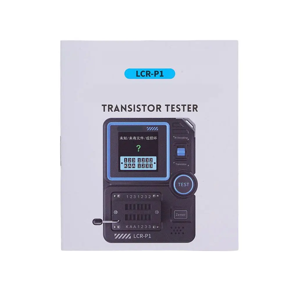 LCR-P1 Transistor Tester Diode Triode Capacitance Resistance Meter JFET Meter Tester LCR MOSFET Multifunction IGBT J6L2 transistor tester