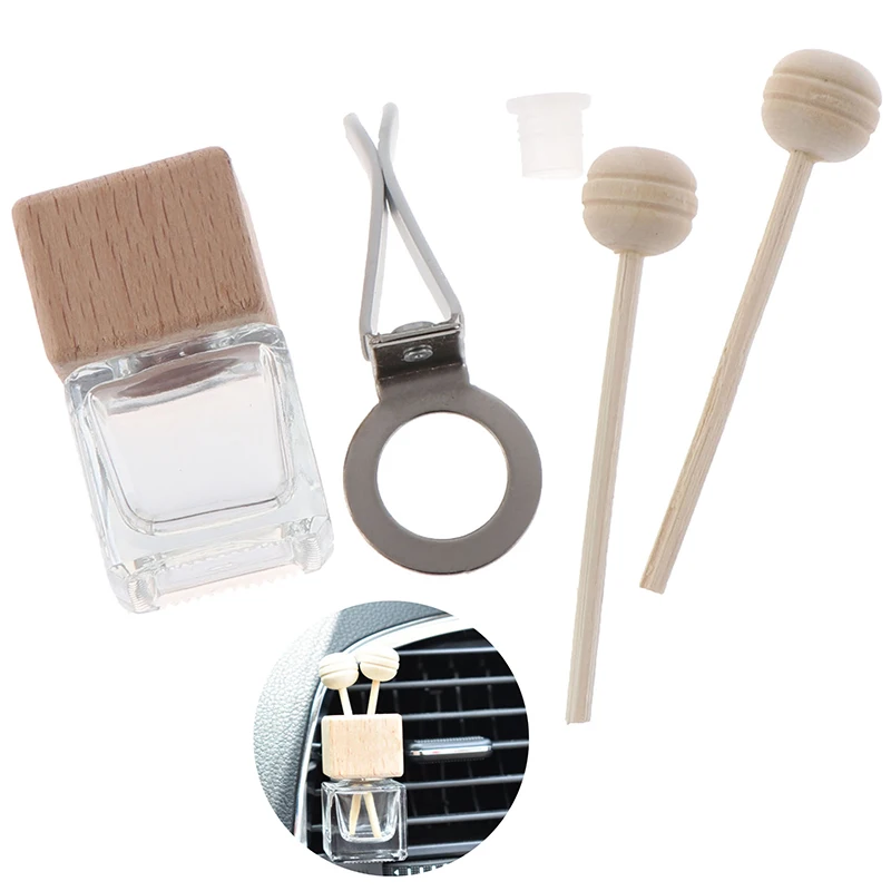 Car Air Outlet Freshener Diffuser Bottle Pendant Clip Perfume Empty Bottle Essential Oil Fragrance Ornament Travel 1Pc