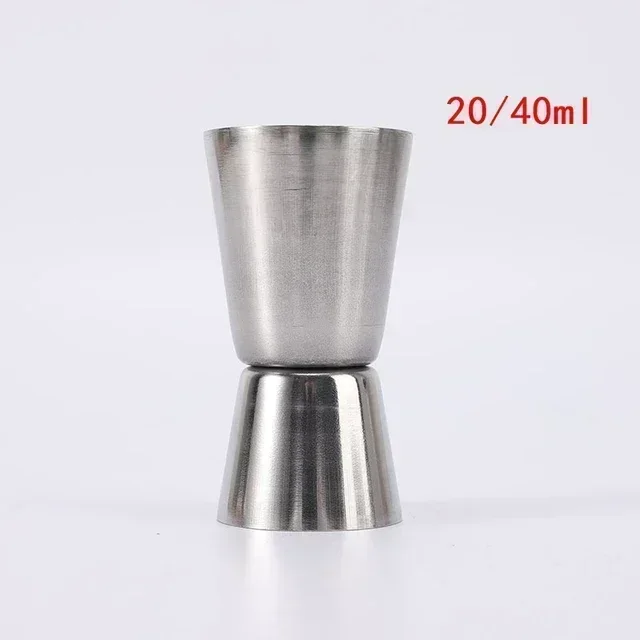 Dual-Sided Stainless Steel Measuring Cup and Cocktail Shaker - Essential Bar Tool and Kitchen Gadget for Mixology and Mojito Crafting