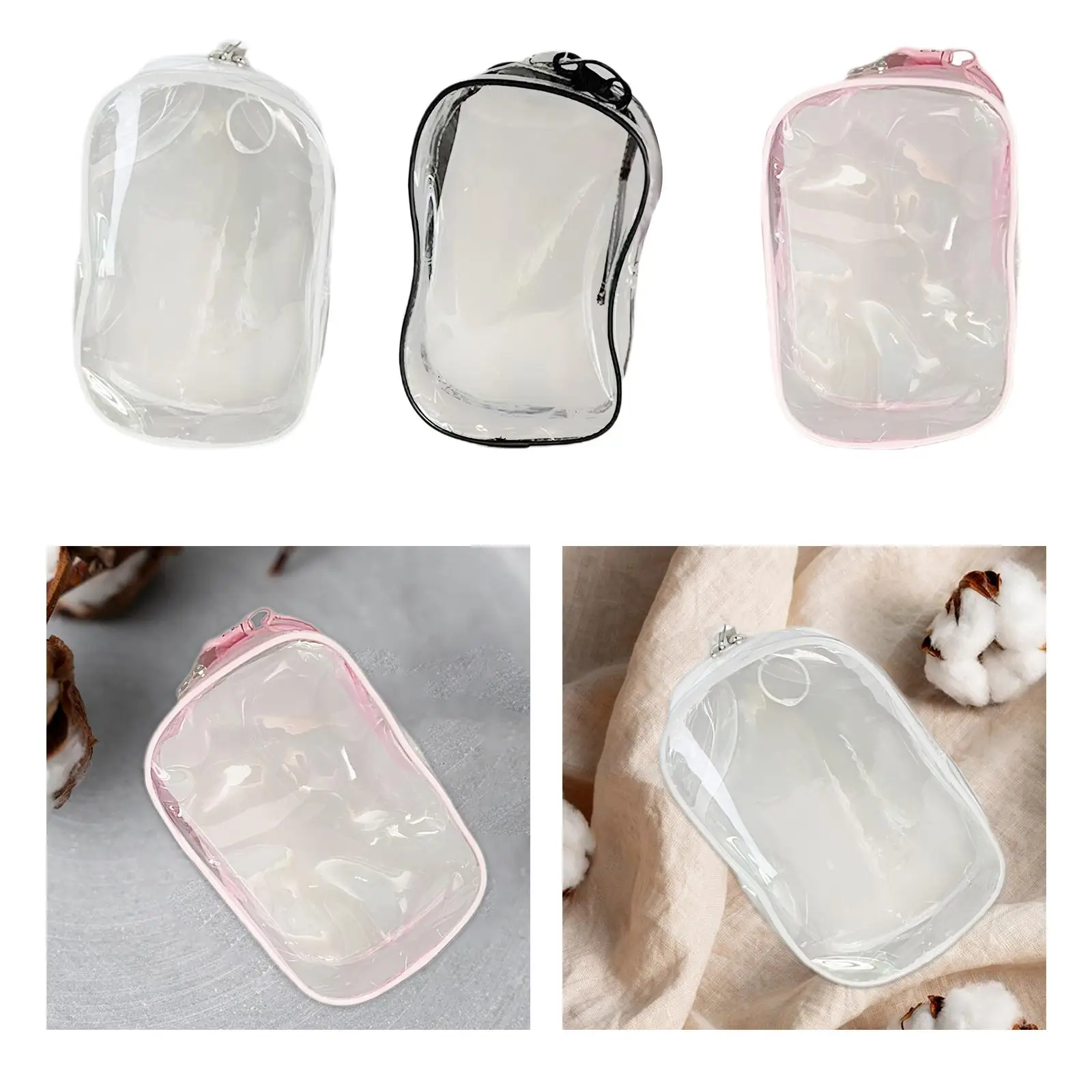 Clear Figure Display Bag Portable Tiny Doll Pouch for 15cm Figure Doll