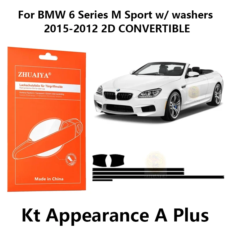 

Защитная пленка на края дверной ручки, защитная пленка ТПУ PPF для BMW 6 серии M Sport w/ washers2015-2012 2D CONVERTIBLE