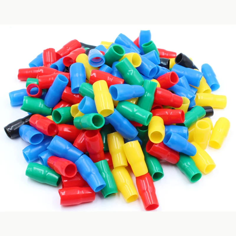 Description Picture 2 of itemVinyl Wire End Caps  Insulating Cable Lug Sleeve Cable Lug Cover for SC RNB SNB C45 Lug Insert Crimp Battery Terminal