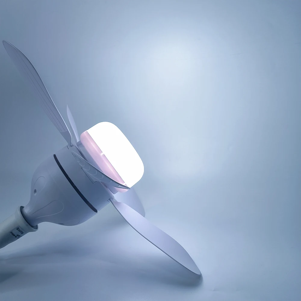 Ceiling Fan Lamp with Remote Control E27 AC 85-265V LED Bulb Dimming 4 Speed 3 Color Adjustable Indoor Home Furnishings Bedroom