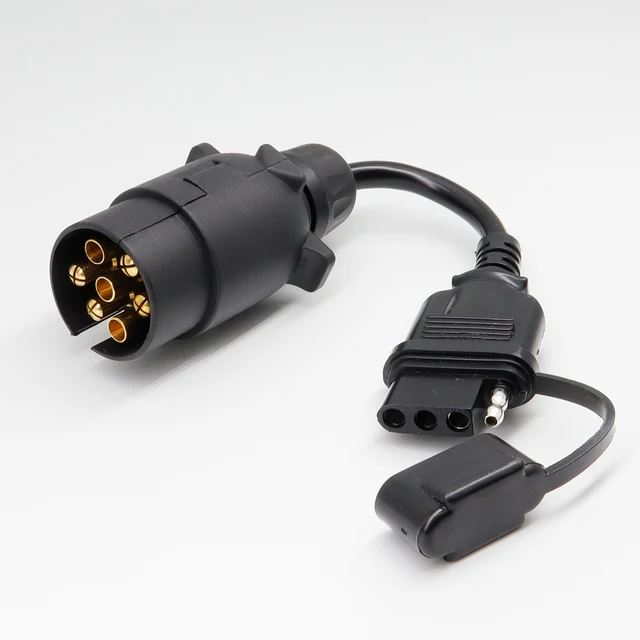 Spina per rimorchio a 13 pin, in plastica, 12 V, 13 pin, adattatore per connettore di cablaggio per rimorchio per roulotte per presa volante femmina a 13 pin, presa per rimorchio a