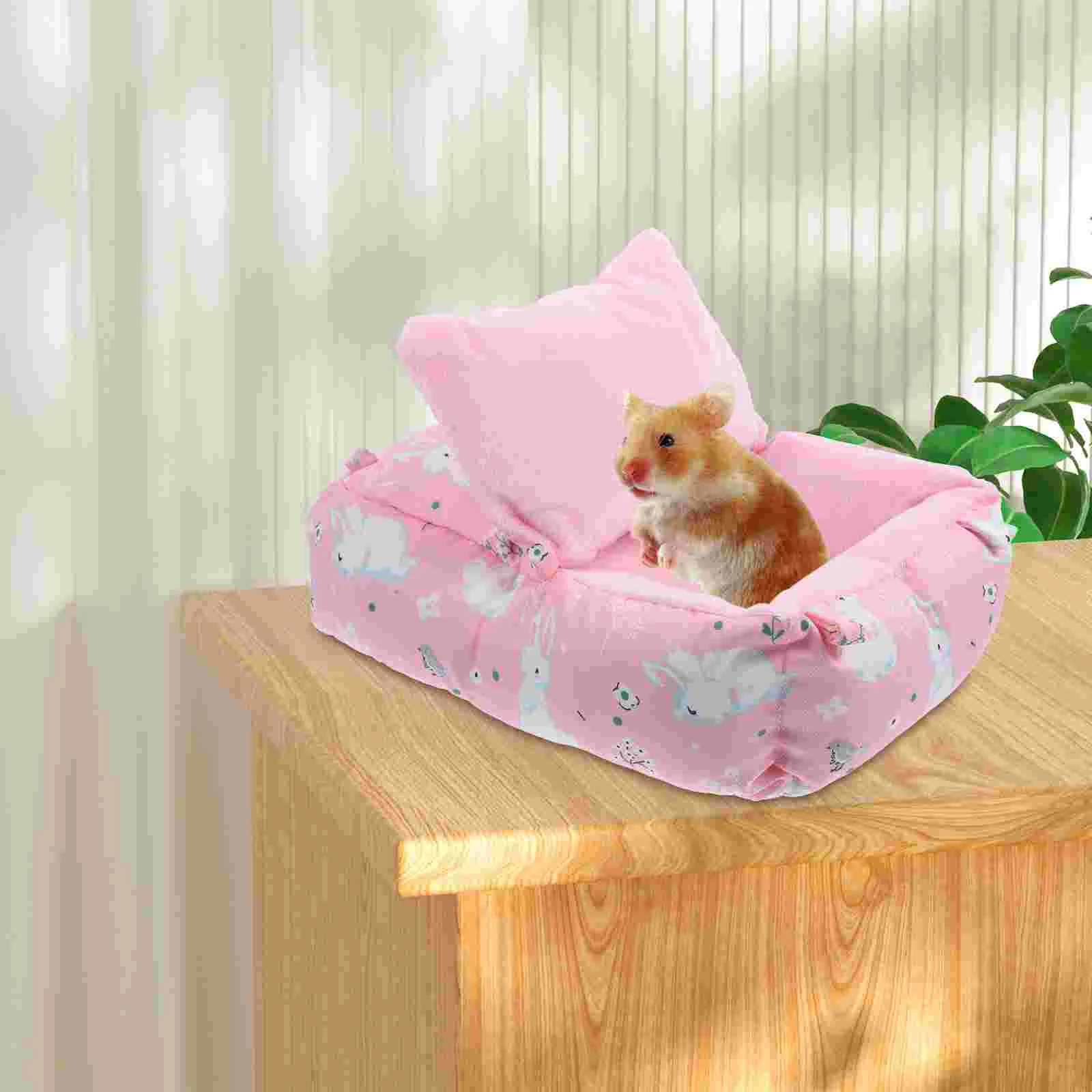 

Chinchilla Warm Sleeping Nest Winter Small Pet Bed Hamster House Adorable Rat Hideout Supply Cage