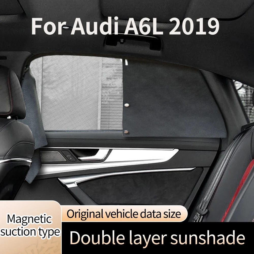 

Car full-size curtains For Audi A6L 2019 deer velvet double-layer window sunshade curtains thermal insulation and sun protection