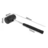 Black Non-elastic Rubber Hammer Tile hammer with Non-slip Handle DIY Hand Tool and Round Head 2