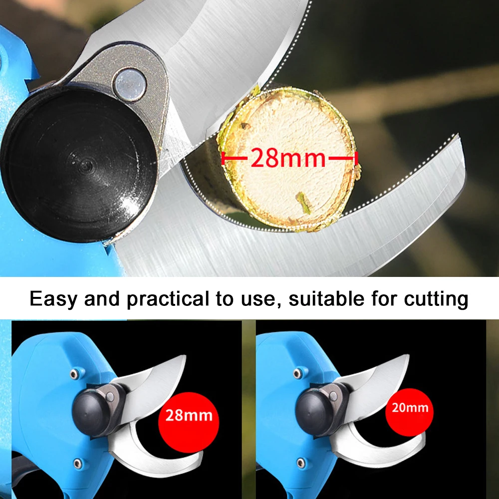 16.8V Electric Pruning Shear Cordless Pruner Brushless Motor 28mm Efficient Tree Bonsai Pruning Branches Cutter Landscaping Tool 3
