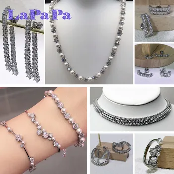 2025 Original High Quality Water Drop Pearl Necklace Earrings Open Ring Bracelet Fashion Women's Fine Jewelry Set Romantic Gift 1