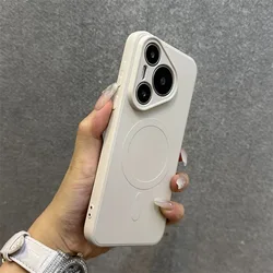 Liquid Silicone Magnetic Shockproof Matte Case, Soft Touch Finish, for P40 (Antique White)