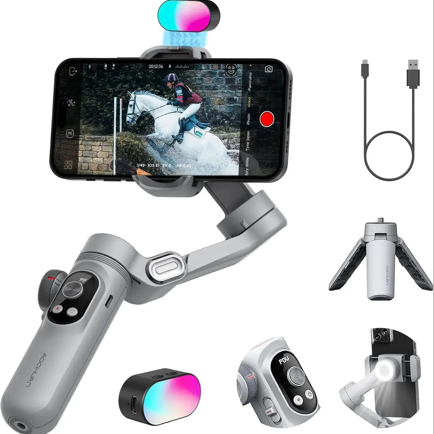 スマホアクセサリー SmartXPRO SMARTPHONE STABILIZER 楽天市場】AOCHUAN 3軸 スタビライザー SMART X PRO | 動画撮影