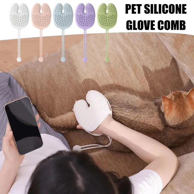 

Cat Grooming Gloves Washing And Grooming Cat And Dog Gloves Portable And Efficient Pets Hair Remover Mittens Pet Massage Gloves
